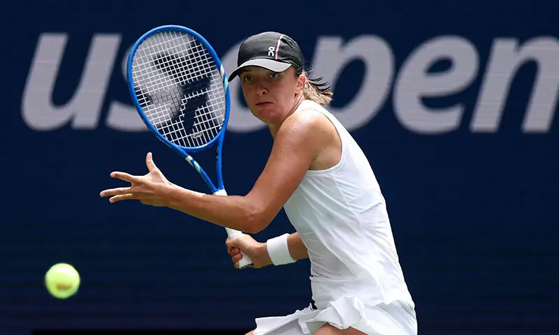 Iga Swiatek returns a shot against Suzan Lamens during their Women’s Singles Second Round match at the 2025 US Open at USTA Billie Jean King National Tennis Centre, New York City on August 28. — AFP Iga Swiatek returns a shot against Suzan Lamens during their Women’s Singles Second Round match at the 2025 US Open at USTA Billie Jean King National Tennis Centre, New York City on August 28. — AFP