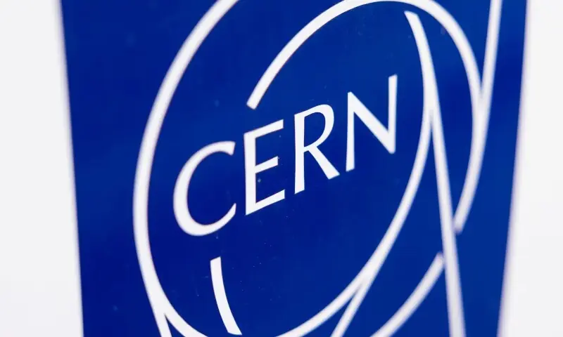 The European Organisation for Nuclear Research (CERN) logo is pictured on a car near Geneva, Switzerland, April 13, 2022. &mdash; Reuters/File