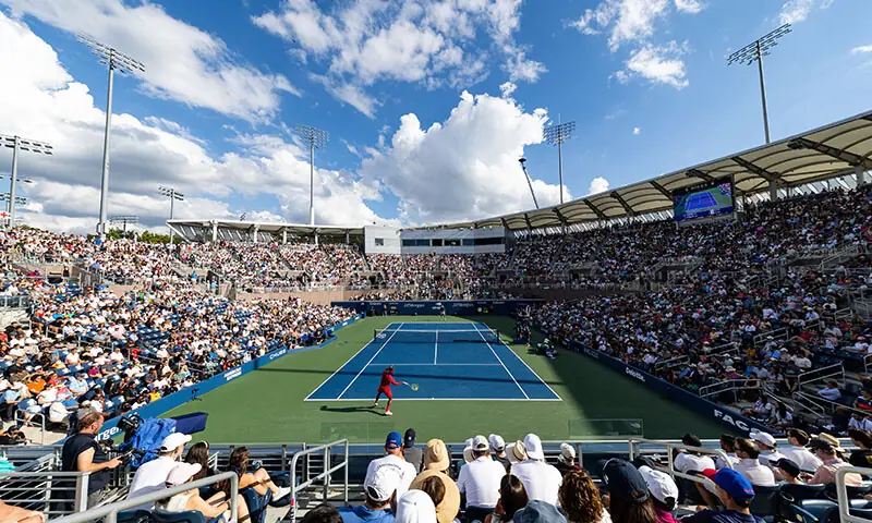A general view of the third round of the men’s singles between Frances Tiafoe of the United States and Jan-Lennard Struff of Germany at the US Open at Billie Jean King National Tennis Centre. — Reuters
