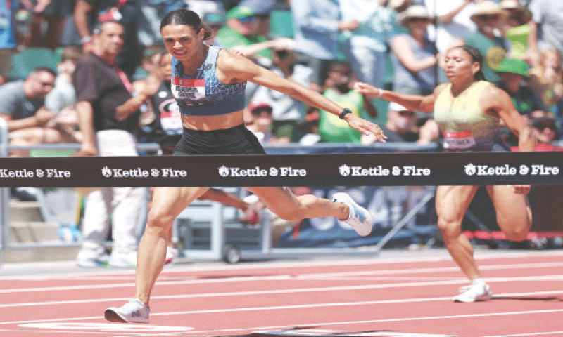 SYDNEY McLaughlin-Levrone wins the gold medal in the 400m final of the USATF Outdoor Championships at Hayward Field.&mdash;AFP