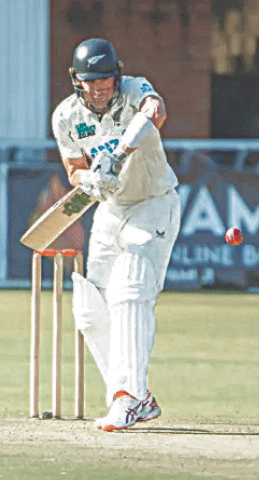 NEW ZEALAND opener Will Young in action during the second Test against Zimbabwe at the Queens Sports Club on Thursday.&mdash;courtesy Zimbabwe Cricket