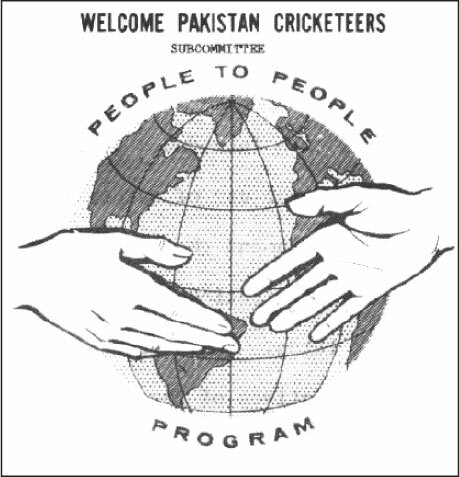 The logo of the People to People programme on a memorandum ahead of Pakistan cricket team's visit to the US | Eisenhower Presidential Library