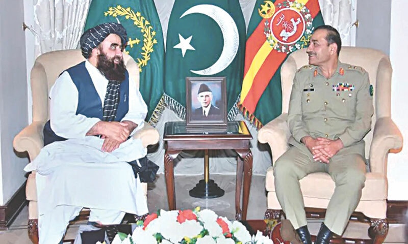  Afghan Foreign Minister Amir Khan Muttaqi meets with Pakistan’s army chief Field Marshal Asim Munir, in Rawalpindi on May 7, 2023: the resurgence of militant groups, such as the TTP and Baloch separatists, has emerged as Pakistan’s most pressing security challenge in years | AP 