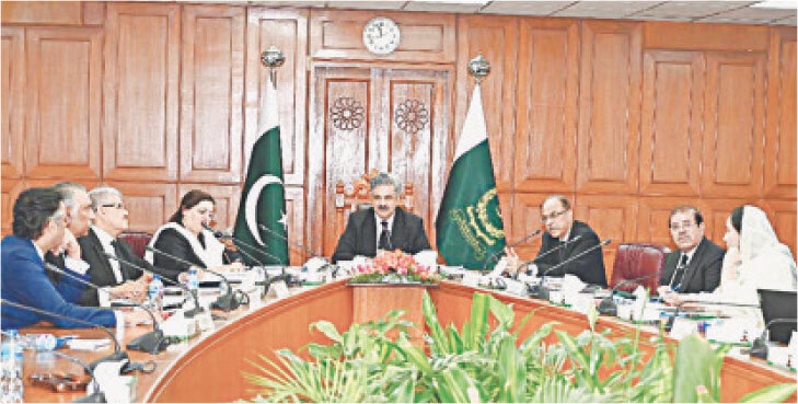  Chief Justice of Pakistan Yahya Afridi presides over a meeting of the National Judicial Policy-Making Committee.—APP 