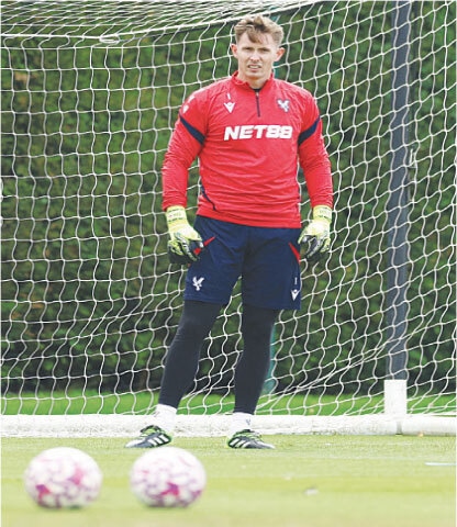 LONDON: Crystal Palace&rsquo;s Dean Henderson looks on during a practice session at the club&rsquo;s training ground on Wednesday. &mdash;Reuters