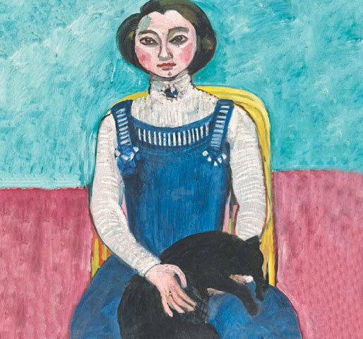 Marguerite and a Black Cat