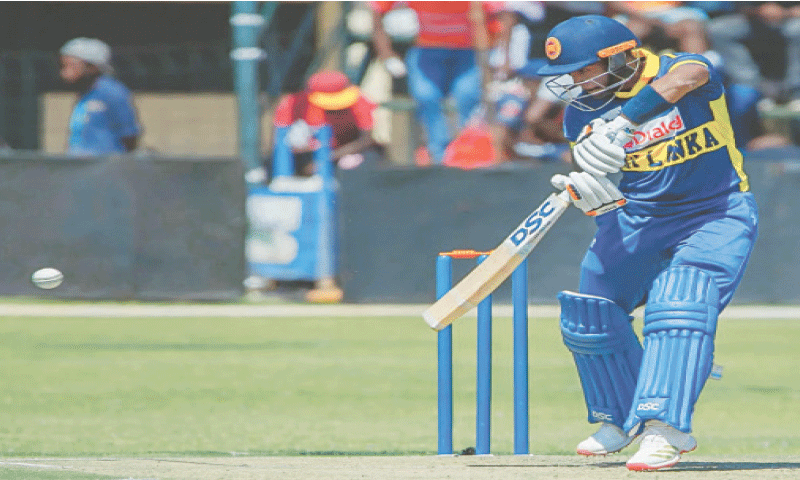 SRI LANKAN opener Pathum Nissanka plays a stroke during the first ODI against Zimbabwe at the Harare Sports Club on Friday.—Courtesy Zimbabwe Cricket SRI LANKAN opener Pathum Nissanka plays a stroke during the first ODI against Zimbabwe at the Harare Sports Club on Friday.—Courtesy Zimbabwe Cricket