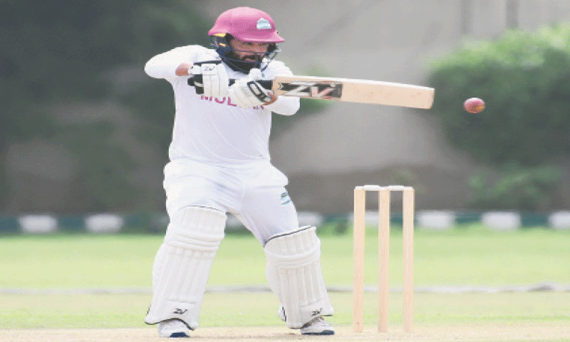 KARACHI: Multan’s Zain Abbas cuts during the Hanif Mohammad Trophy match against Karachi Blues at the SBP Sports Complex on Friday.
—courtesy PCB KARACHI: Multan’s Zain Abbas cuts during the Hanif Mohammad Trophy match against Karachi Blues at the SBP Sports Complex on Friday.
—courtesy PCB