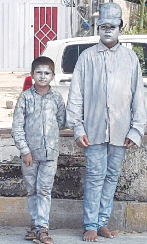 Sameer and his sister Eman Fatima.