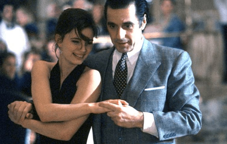 With Gabrielle Anwar in Scent of a Woman (1992)