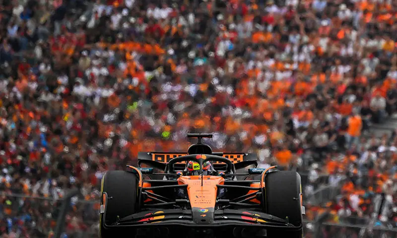 McLaren&rsquo;s Australian driver Oscar Piastri leads during the Formula One Dutch Grand Prix at The Circuit Zandvoort, western Netherlands, on August 31, 2025. &mdash; AFP