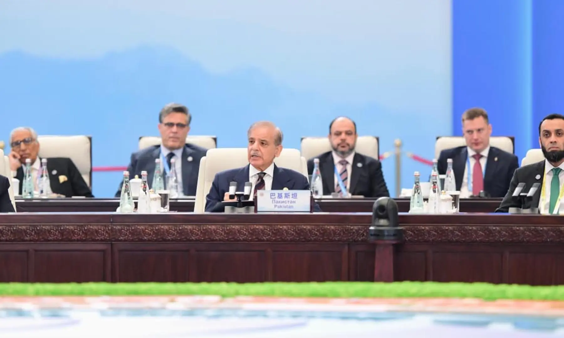 PM Shehbaz Sharif addresses the SCO Council of Heads of State (CHS) summit in Tianjin on Sept 1, 2025. — PID PM Shehbaz Sharif addresses the SCO Council of Heads of State (CHS) summit in Tianjin on Sept 1, 2025. — PID