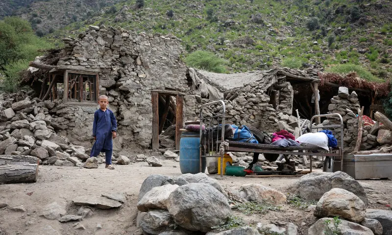 A boy stands in front of a house after a deadly magnitude-6 earthquake that struck Afghanistan on Sunday, at Lulam village, in Nurgal district, Kunar province, Afghanistan, September 3, 2025. — Reuters A boy stands in front of a house after a deadly magnitude-6 earthquake that struck Afghanistan on Sunday, at Lulam village, in Nurgal district, Kunar province, Afghanistan, September 3, 2025. — Reuters