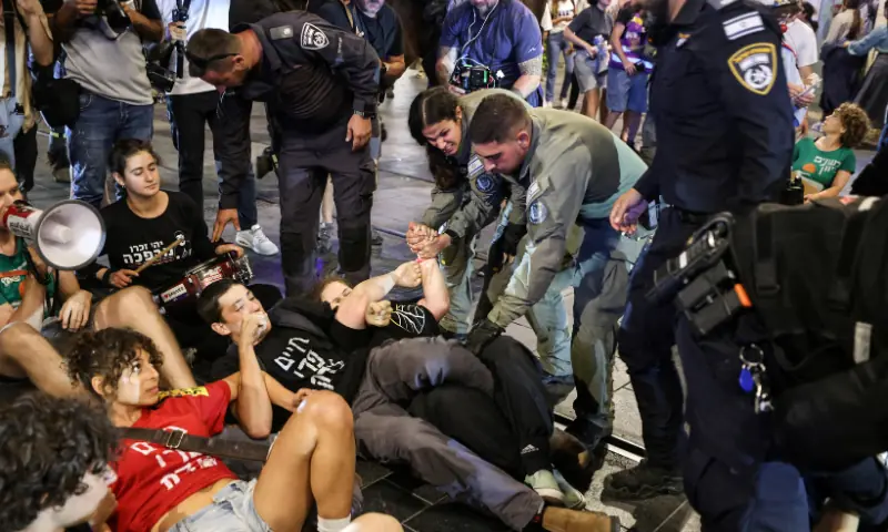 Police officers evacuate demonstrators from a road during a protest demanding the immediate release of the hostages kidnapped during the October 7, 2023, attack on Israel by Hamas, in Jerusalem, on September 3, 2025. &mdash; Reuters