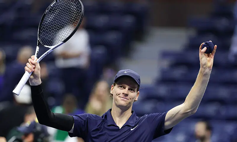 Jannik Sinner of Italy celebrates after defeating Lorenzo Musetti of Italy in three sets during their Men’s Quarterfinal match on Day Eleven of the 2025 US Open at USTA Billie Jean King National Tennis Center on September 3, 2025 in the Flushing neighborhood of the Queens borough of New York City. — AFP Jannik Sinner of Italy celebrates after defeating Lorenzo Musetti of Italy in three sets during their Men’s Quarterfinal match on Day Eleven of the 2025 US Open at USTA Billie Jean King National Tennis Center on September 3, 2025 in the Flushing neighborhood of the Queens borough of New York City. — AFP