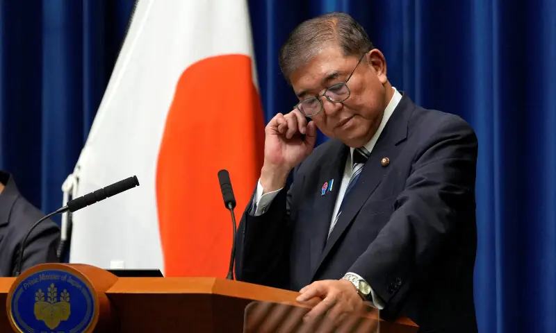 Japanese Prime Minister Shigeru Ishiba holds a press conference as he announces his resignation, in Tokyo, Japan, September 7, 2025. &mdash; Reuters
