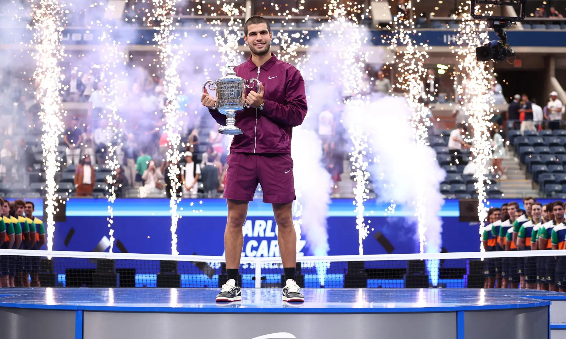 Carlos Alcaraz of Spain poses with his trophy after defeating Jannik Sinner of Italy during their Men’s Singles Final match on Day Fifteen of the 2025 US Open at USTA Billie Jean King National Tennis Centre on Sept 7, 2025 in New York City. — AFP Carlos Alcaraz of Spain poses with his trophy after defeating Jannik Sinner of Italy during their Men’s Singles Final match on Day Fifteen of the 2025 US Open at USTA Billie Jean King National Tennis Centre on Sept 7, 2025 in New York City. — AFP