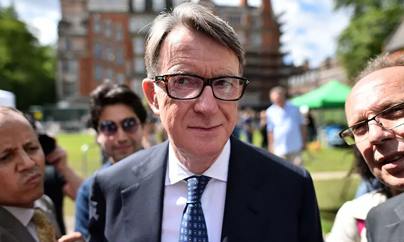 A file photo of former British Ambassador to the US Peter Mandelson from June 2016. &mdash; AFP