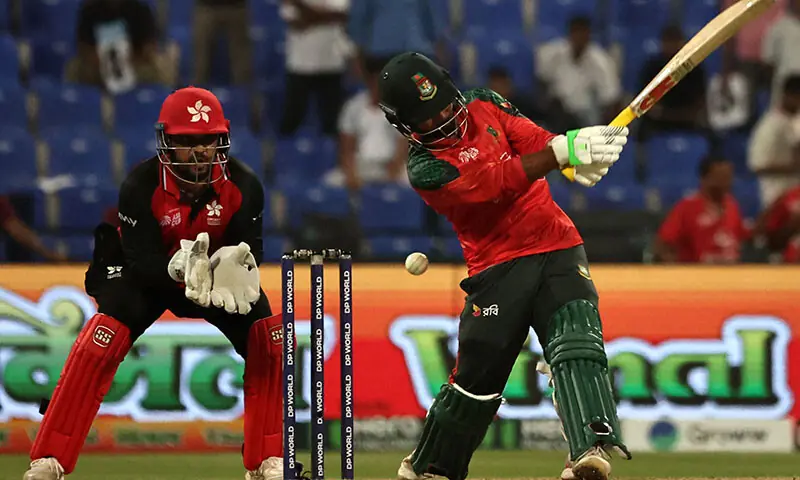 Bangladesh&rsquo;s Towhid Hridoy plays a shot during the Asia Cup 2025 T20 International cricket match against Hong Kong at the Sheikh Zayed Cricket Stadium in Abu Dhabi, the UAE on September 11. &mdash; AFP