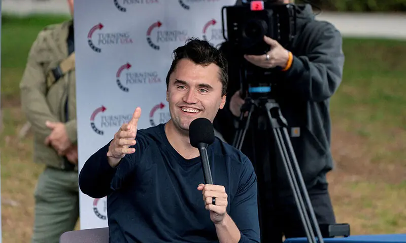 Turning Point USA founder and conservative commentator Charlie Kirk holds a debate event ahead of his scheduled speech on the campus of the University of Washington in Seattle, Washington, US, May 7, 2024. — Reuters/File