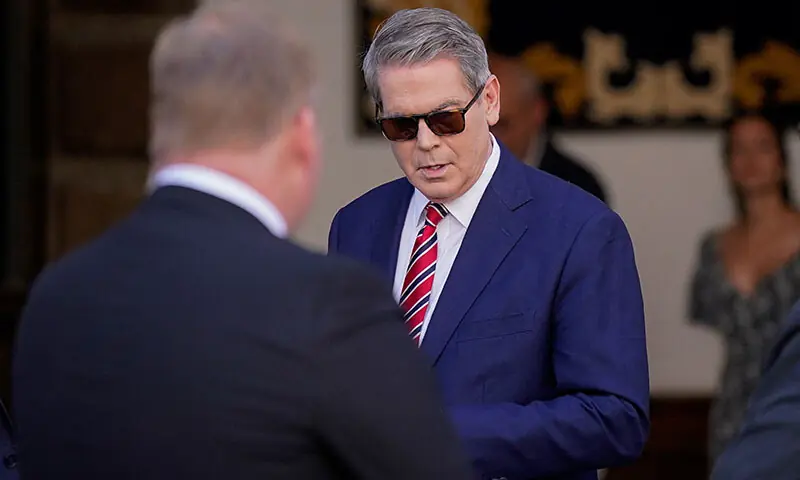 US Treasury Secretary Scott Bessent arrives to meet Spain’s Foreign Minister Jose Manuel Albares, to continue discussions on trade, economic and national security issues, in Madrid, Spain on September 14. — Reuters