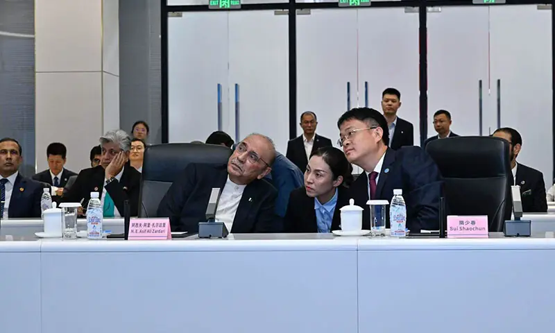 President Asif Ali Zardari attends a meeting in China on September 14. — X/@PresofPakistan