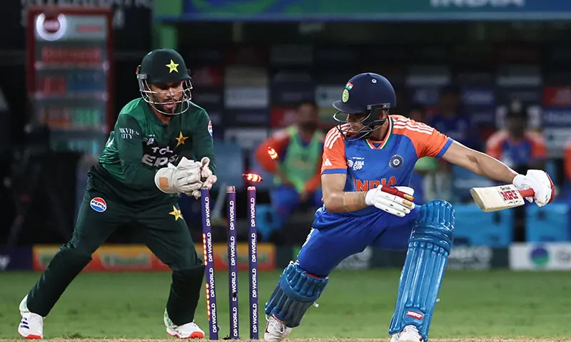 India’s Shubman Gill is stumped out during the Asia Cup 2025 T20 international cricket match against Pakistan at the Dubai International Stadium in Dubai, the UAE on September 14. — AFP