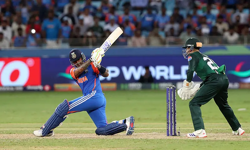 India’s Suryakumar Yadav plays a shot during the Asia Cup 2025 T20 International cricket match against Pakistan at the Dubai International Stadium in Dubai, the UAE. — Reuters