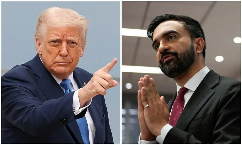 A combination photo shows US President Donald Trump and New York mayoral candidate Zohran Mamdani. &mdash; Reuters/File