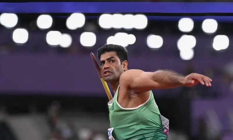 Pakistan&rsquo;s athlete Arshad Nadeem competes in the men&rsquo;s javelin throw final during the World Athletics Championships in Tokyo on September 18. &mdash; Reuters