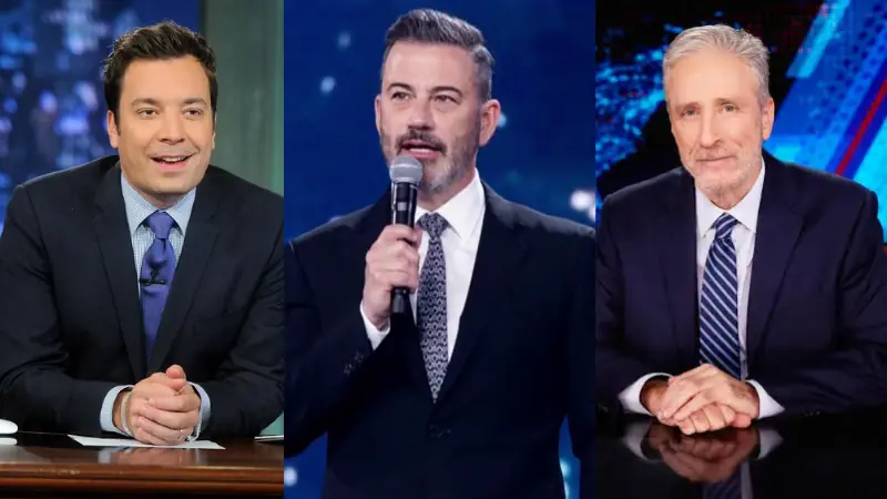 Late-night comedy hosts show solidarity with satire after Jimmy Kimmel&rsquo;s suspension