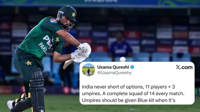 India&rsquo;s secret weapon? 11 players and three umpires, say Pakistan cricket team fans