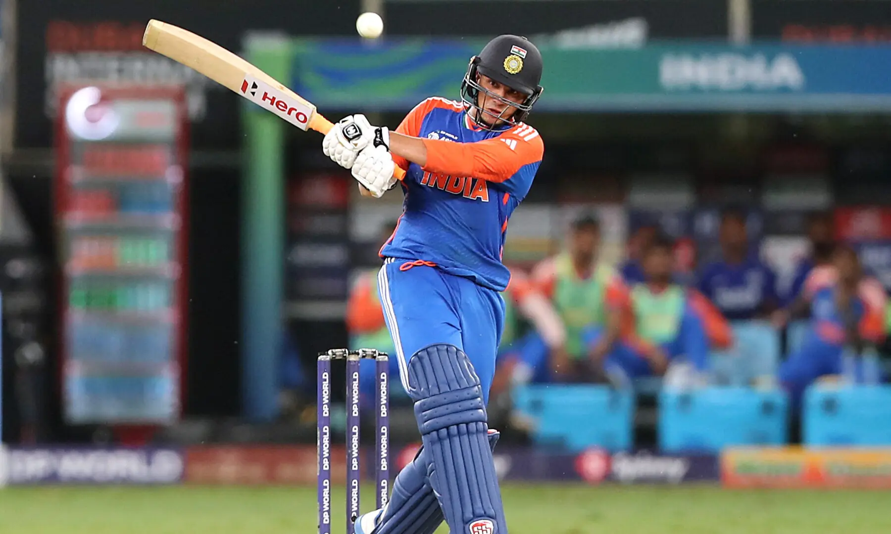 Indian opener Abhishek Sharma plays a shot during the Asia Cup Super Four match against Pakistan at the Dubai International Cricket Stadium on Sunday.&mdash;Reuters