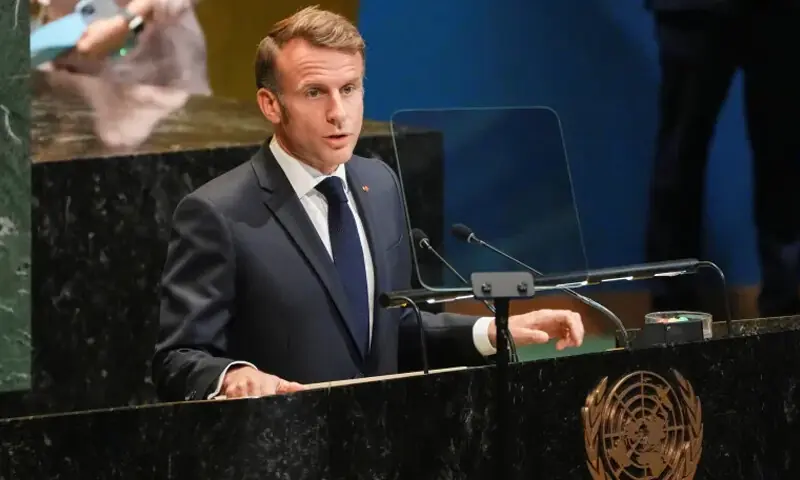 فرانسیسی صدر نے کہاکہ فلسطینی ریاست اسی دن حقیقی معنوں میں وجود میں آئے گی جب اسرائیل اسے تسلیم کرے گا &mdash; فوٹو: رائٹرز