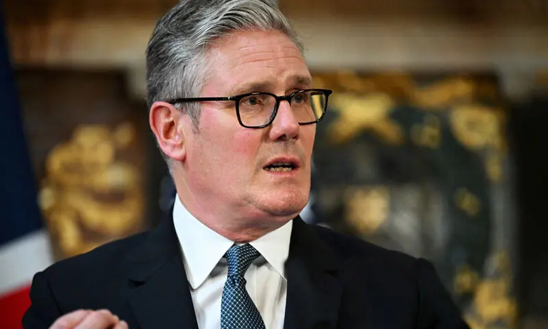 UK Prime Minister Keir Starmer talks at a press conference at Chequers at the conclusion of a state visit by U.S. President Donald Trump, on September 18 in Aylesbury, England. &mdash; Reuters