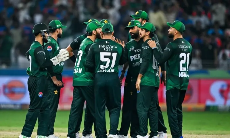 Pakistani players celebrate after dismissing India&rsquo;s Sanju Samson during the Asia Cup 2025 Twenty20 international cricket final match between India and Pakistan at the Dubai International Stadium in Dubai on September 28. &mdash; AFP/File
