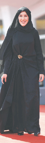 AFRAA Al-Noaimi attends the red carpet for L&rsquo;Etranger (The Stranger) at the festival.&mdash;AFP