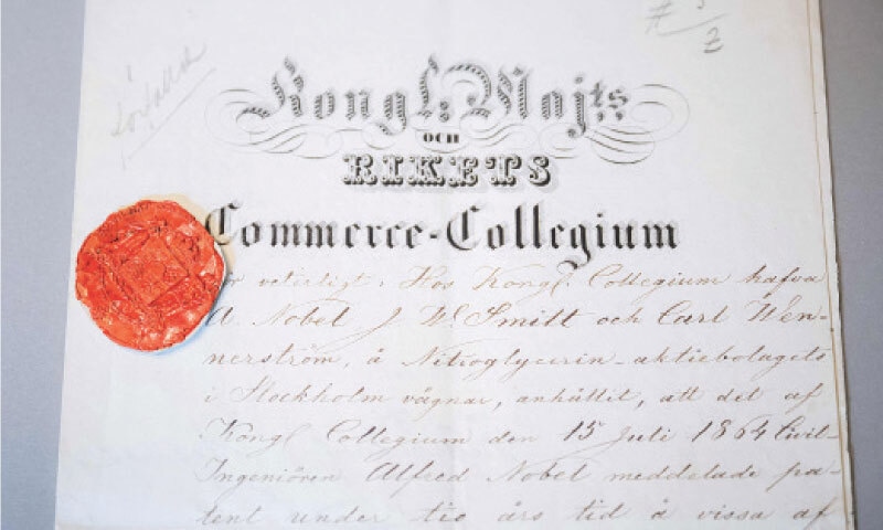 ALFRED Nobel&rsquo;s patents are seen in Stockholm.&mdash;AFP