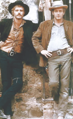 Robert Redford and Paul Newman in Butch Cassidy and the Sundance Kid (1969)