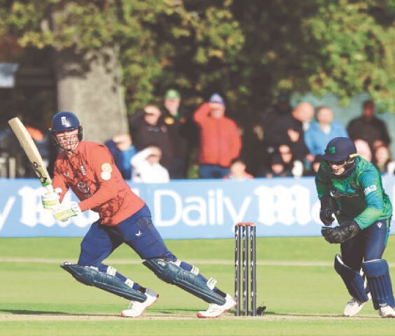 ENGLAND batter Tom Banton in action during the third Twenty20 International against Ireland at the Malahide Cricket Club Ground on Sunday.&mdash;Reuters 