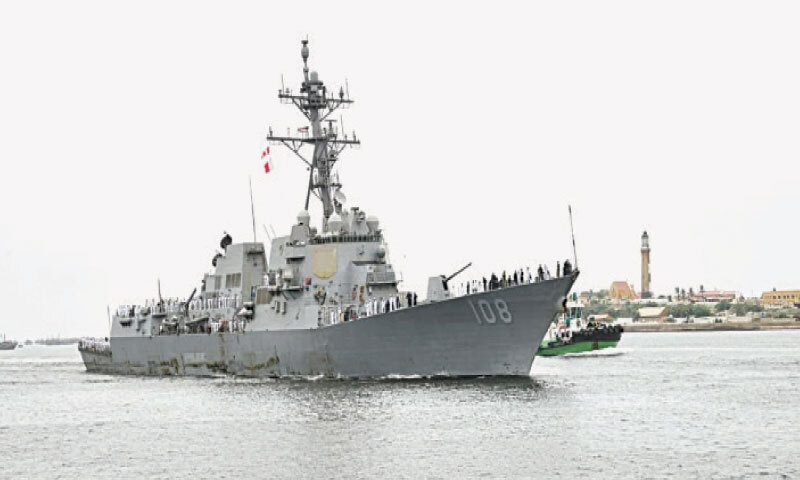 A view of USS Wayne E. Meyer.
