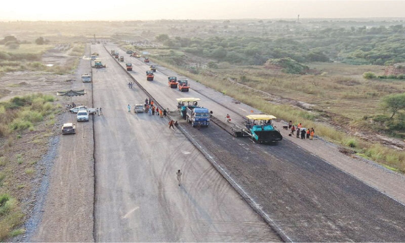 Work is in progress on Rawalpindi Ring Road. &mdash; White Star