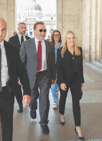 Schwarzenegger at Vatican in mission to ‘terminate’ fossil fuels