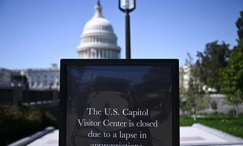 The US Capitol Visitor Centre is closed to visitors on the first day of the US government shutdown in Washington, DC, the US on October 1. — AFP The US Capitol Visitor Centre is closed to visitors on the first day of the US government shutdown in Washington, DC, the US on October 1. — AFP