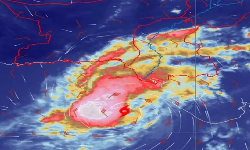 A satellite image from October 3 at 4:30pm. &mdash; Pakistan Meteorological Department