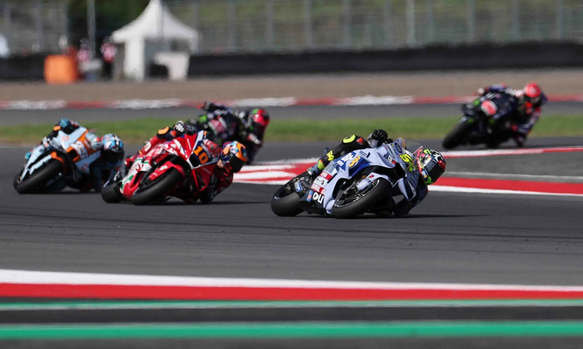 BK8 GRESINI Racing&rsquo;s Fermin Aldeguer rides during the MotoGP Indonesian Grand Prix at the Mandalika International Circuit on Sunday.&mdash;Reuters