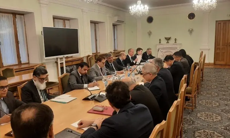 Pakistan’s special envoy for Afghanistan in a meeting with special envoys from China, Iran, Afghanistan and Russia. — Photo via X/@AmbassadorSadiq Pakistan’s special envoy for Afghanistan in a meeting with special envoys from China, Iran, Afghanistan and Russia. — Photo via X/@AmbassadorSadiq