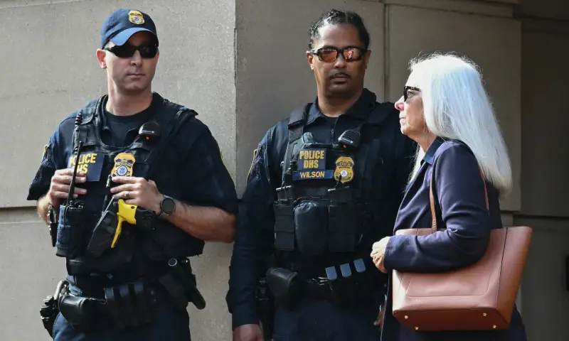 Patrice Failor, wife of former FBI director James Comey, departs the Albert V. Bryan United States Courthouse following Comey&rsquo;s arraignment hearing in Alexandria, Virginia on October 8, 2025. &mdash; AFP