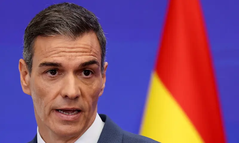 In this file photo, Spanish Prime Minister Pedro Sanchez speaks at a press conference before summer break, at Moncloa Palace in Madrid, Spain on July 28, 2025. — Reuters/File In this file photo, Spanish Prime Minister Pedro Sanchez speaks at a press conference before summer break, at Moncloa Palace in Madrid, Spain on July 28, 2025. — Reuters/File