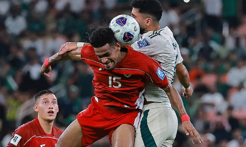 Indonesia&rsquo;s Ricky Kambuaya in action  at King Abdullah Sports City in Jeddah, Saudi Arabia on October 8, 2025.
